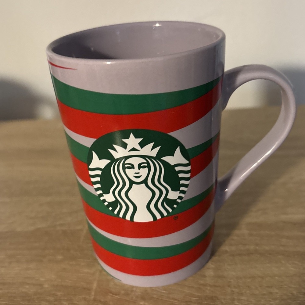 Starbucks Purple Green & Red Ribbon Christmas Coffee Tea Mug 11 oz‎ 2020